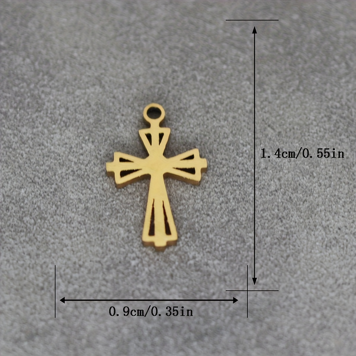 3pcs Stainless Steel Cross Charms for Necklace and Bracelet Making